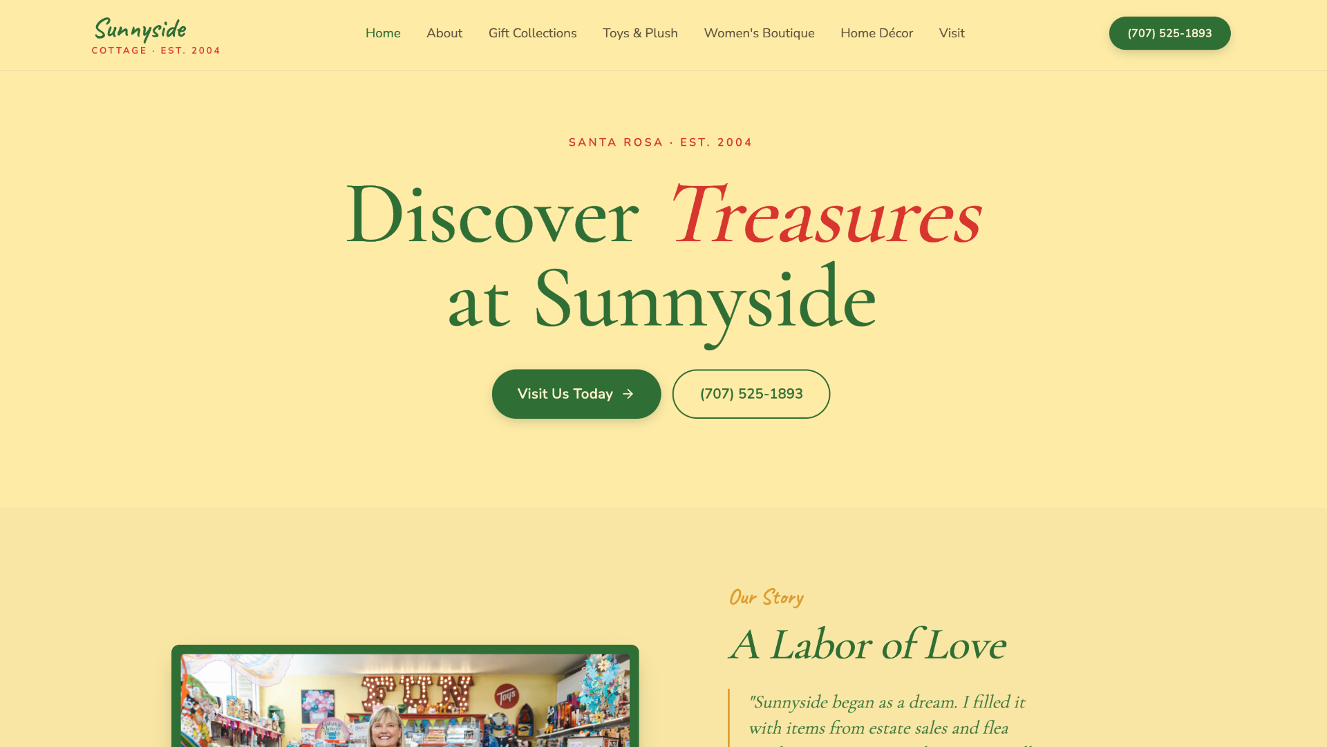 Sunnyside Cottage website